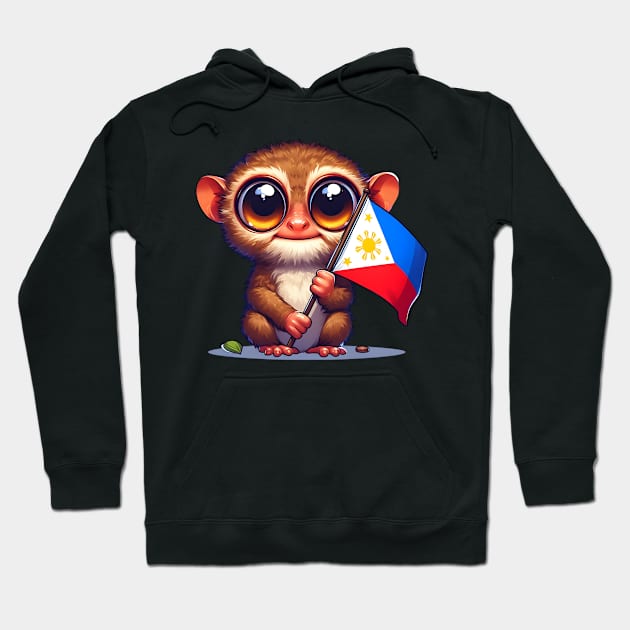 Tarsier with Philippine flag Hoodie by FromBerlinGift